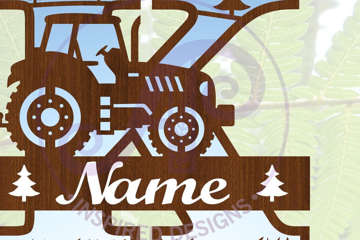 Σετ των 2 Intra απο ξύλο plywood 3mm-4mm πάχος – Μονόγραμμα τρακτέρ Letter K Δίασταση  20x20 cm INTRAFABR-70481053