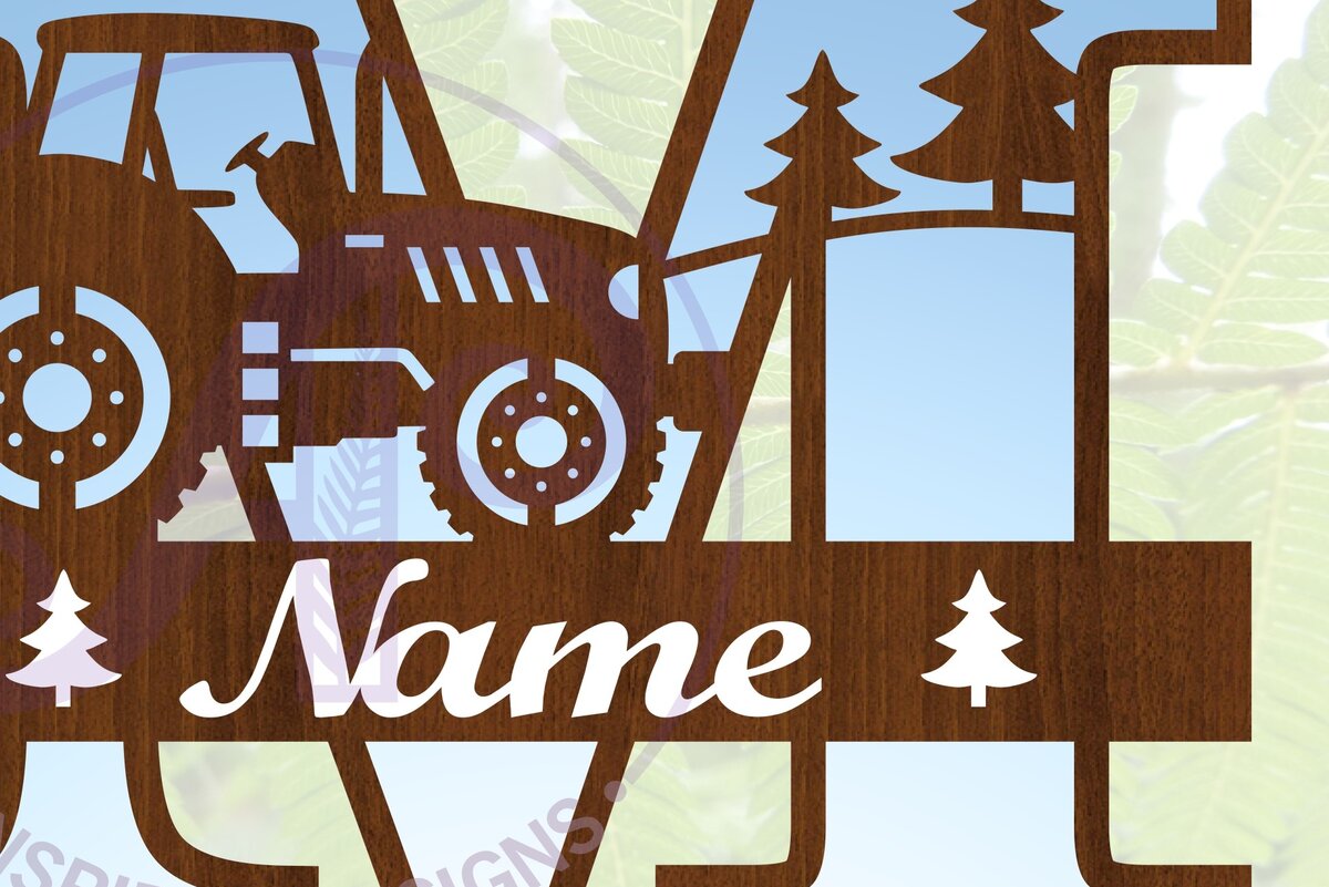 Σετ των 2 Intra απο ξύλο plywood 3mm-4mm πάχος – Μονόγραμμα τρακτέρ Letter M Δίασταση  20x20 cm INTRAFABR-70481199