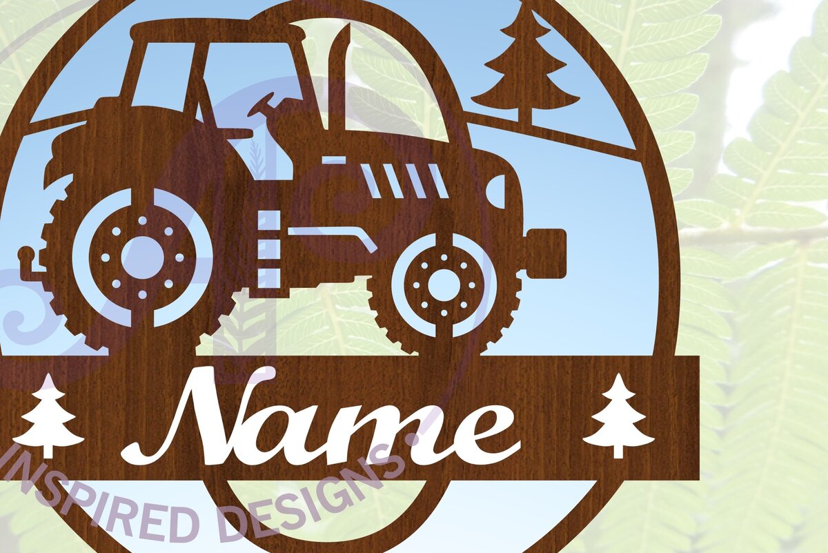 Σετ των 2 Intra απο ξύλο plywood 3mm-4mm πάχος – Μονόγραμμα τρακτέρ Letter O Δίασταση  20x20 cm INTRAFABR-70481238