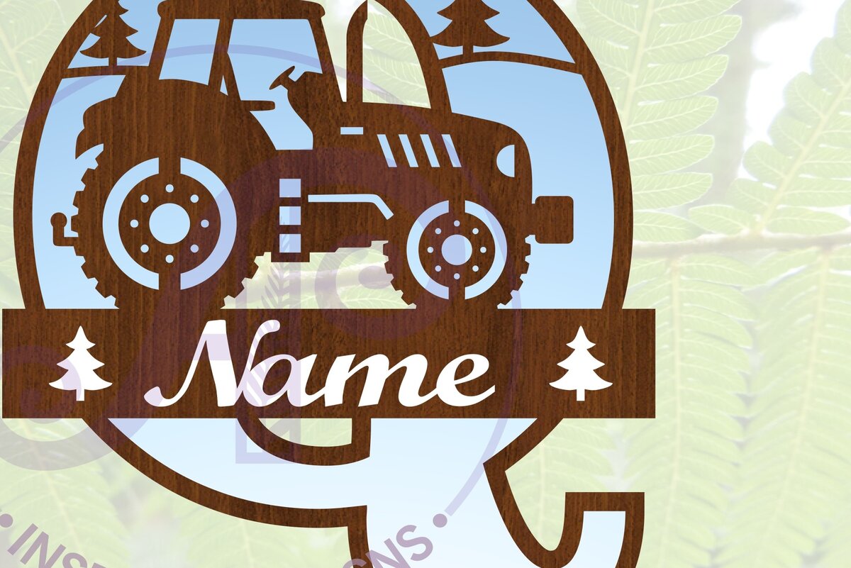 Σετ των 2 Intra απο ξύλο plywood 3mm-4mm πάχος – Αρχείο αποκοπής μονογράμματος τρακτέρ Letter Q Δίασταση  20x20 cm INTRAFABR-70481281