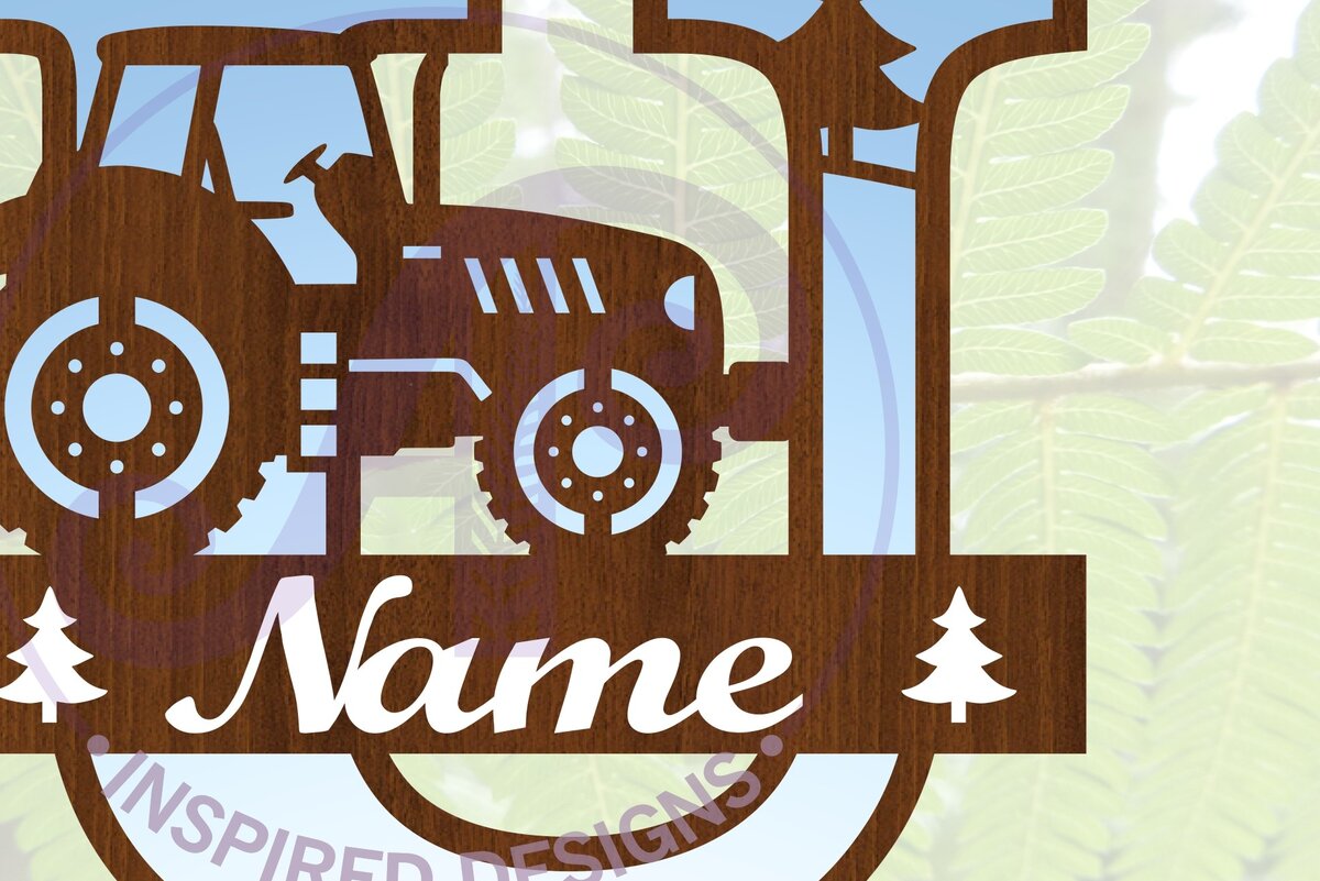 Σετ των 2 Intra απο ξύλο plywood 3mm-4mm πάχος – Μονόγραμμα τρακτέρ Letter U Δίασταση  20x20 cm INTRAFABR-70481435