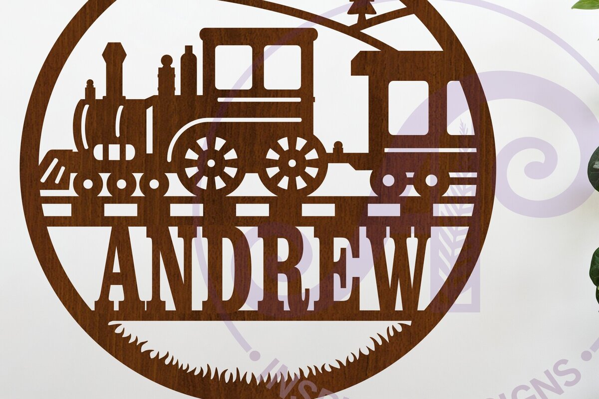 Σετ των 2 Intra απο ξύλο plywood 3mm-4mm πάχος – Σήμα ονόματος τρένου Laser Δίασταση  20x20 cm INTRAFABR-117902917