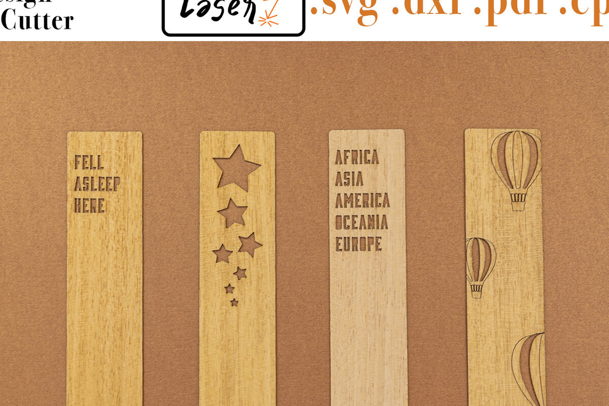 Σετ των 2 Intra απο ξύλο plywood 3mm-4mm πάχος – Αρχεία σελιδοδεικτών ταξιδιού για κόφτη λέιζερ Δίασταση  20x20 cm INTRAFABR-52602068