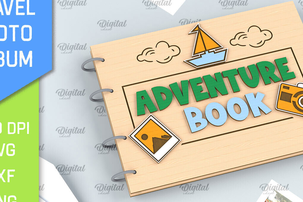 Σετ των 2 Intra απο ξύλο plywood 3mm-4mm πάχος – Ταξιδιωτικό άλμπουμ φωτογραφιών με λέιζερ Δίασταση  20x20 cm INTRAFABR-99195101