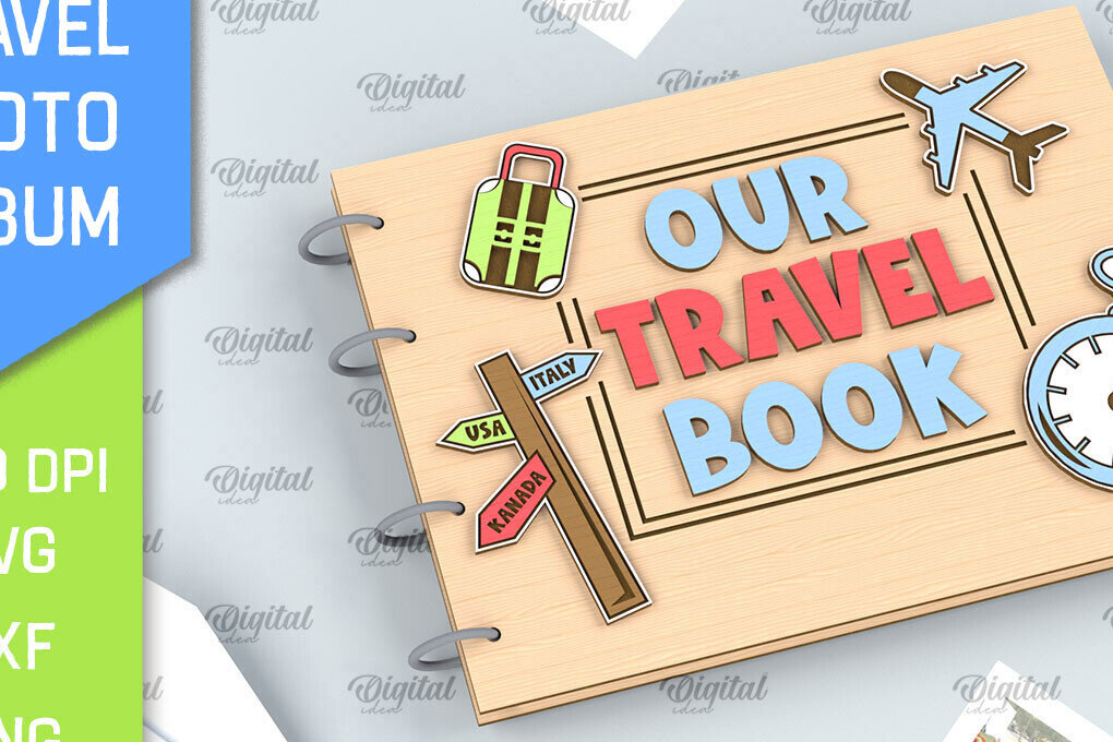 Σετ των 2 Intra απο ξύλο plywood 3mm-4mm πάχος – Ταξιδιωτικό άλμπουμ φωτογραφιών με λέιζερ Δίασταση  20x20 cm INTRAFABR-99195199