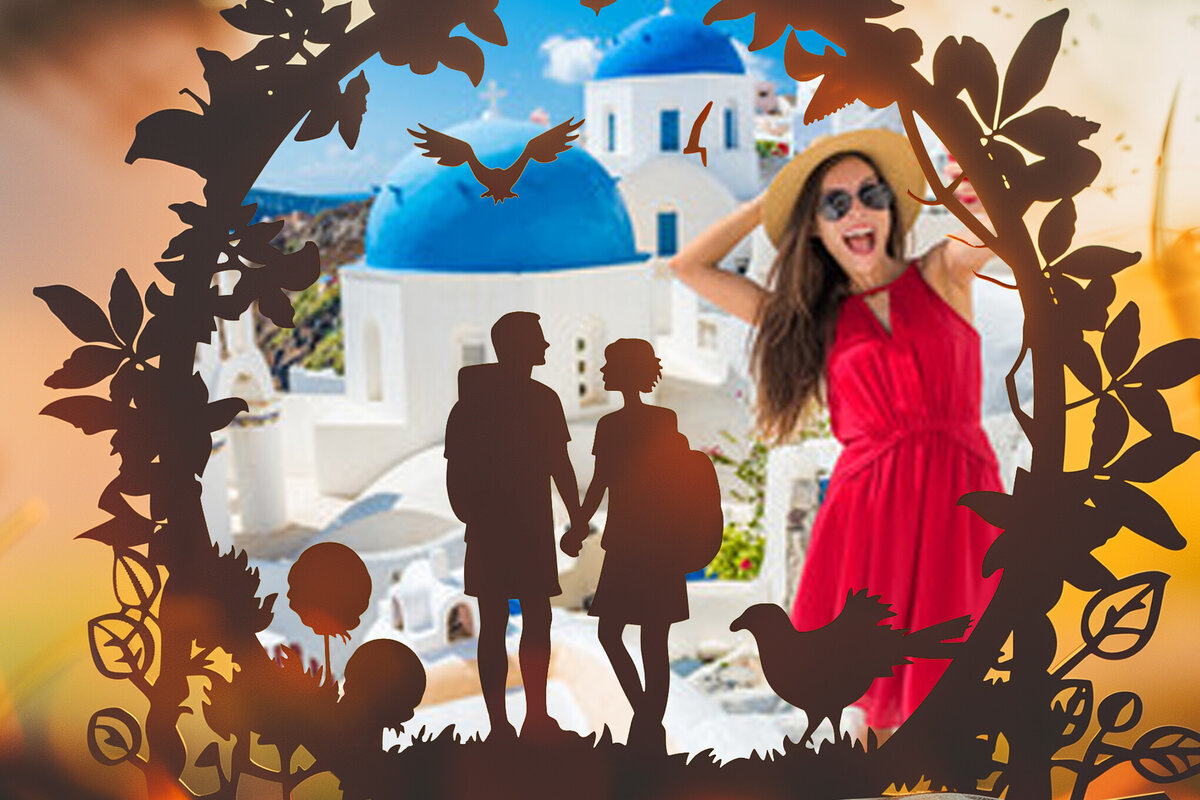 Σετ των 2 Intra απο ξύλο plywood 3mm-4mm πάχος – Κορνίζα ταξιδιού με Cut Fil Δίασταση  20x20 cm INTRAFABR-99757836