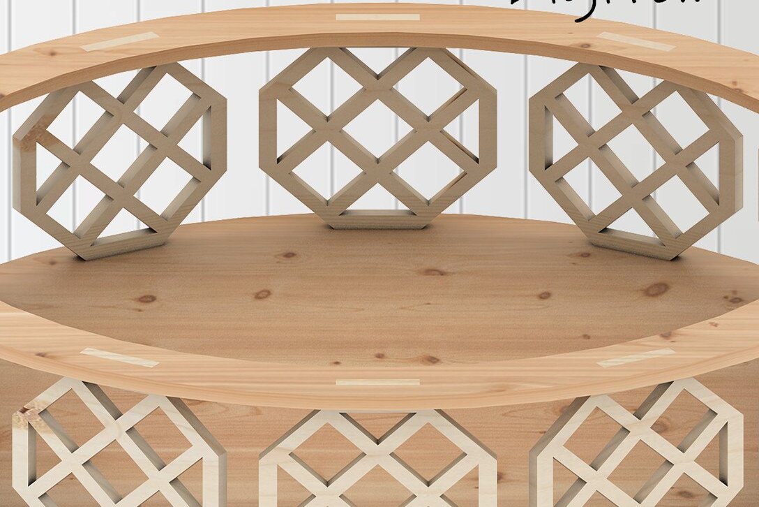 Σετ των 2 Intra απο ξύλο plywood 3mm-4mm πάχος – Αρχείο κοπής Glowforge χαραγμένο σε δίσκο Δίασταση  20x20 cm INTRAFABR-37054091