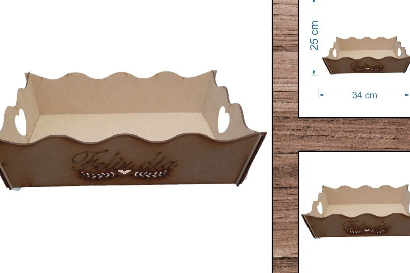 Σετ των 2 Intra απο ξύλο plywood 3mm-4mm πάχος – Δίσκος - Δίασταση  20x20 cm INTRAFABR-24425828