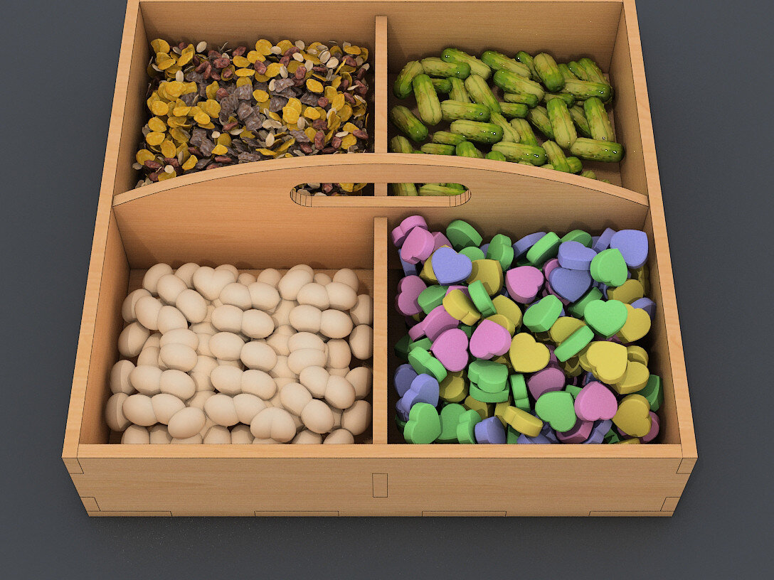 Σετ των 2 Intra απο ξύλο plywood 3mm-4mm πάχος – Αρχεία κοπής με λέιζερ πολλαπλού πάχους δίσκου Δίασταση  20x20 cm INTRAFABR-60983646