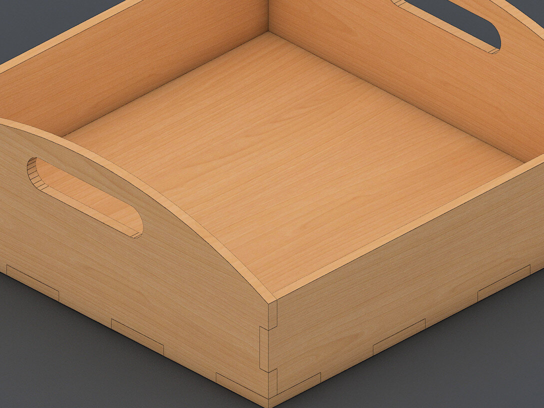 Σετ των 2 Intra απο ξύλο plywood 3mm-4mm πάχος – Διανυσματικό αρχείο δίσκου με λέιζερ αποκοπή Glowforge Δίασταση  20x20 cm INTRAFABR-60984430