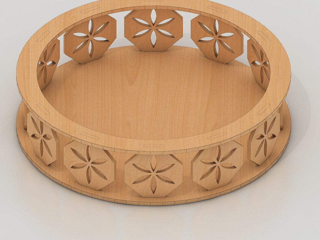 Σετ των 2 Intra απο ξύλο plywood 3mm-4mm πάχος – Διανυσματικό αρχείο δίσκου, DXF 110 Δίασταση  20x20 cm INTRAFABR-60959143