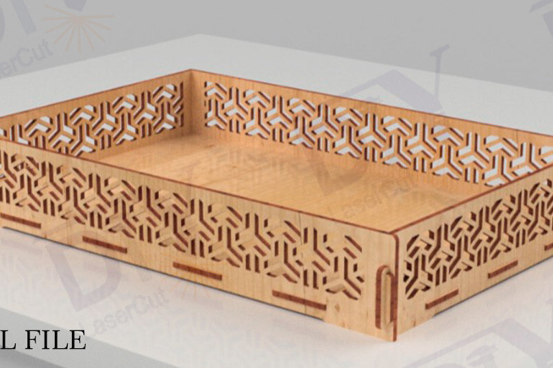 Σετ των 2 Intra απο ξύλο plywood 3mm-4mm πάχος – Δίσκος με γεωμετρίας Δίασταση  20x20 cm INTRAFABR-112587128