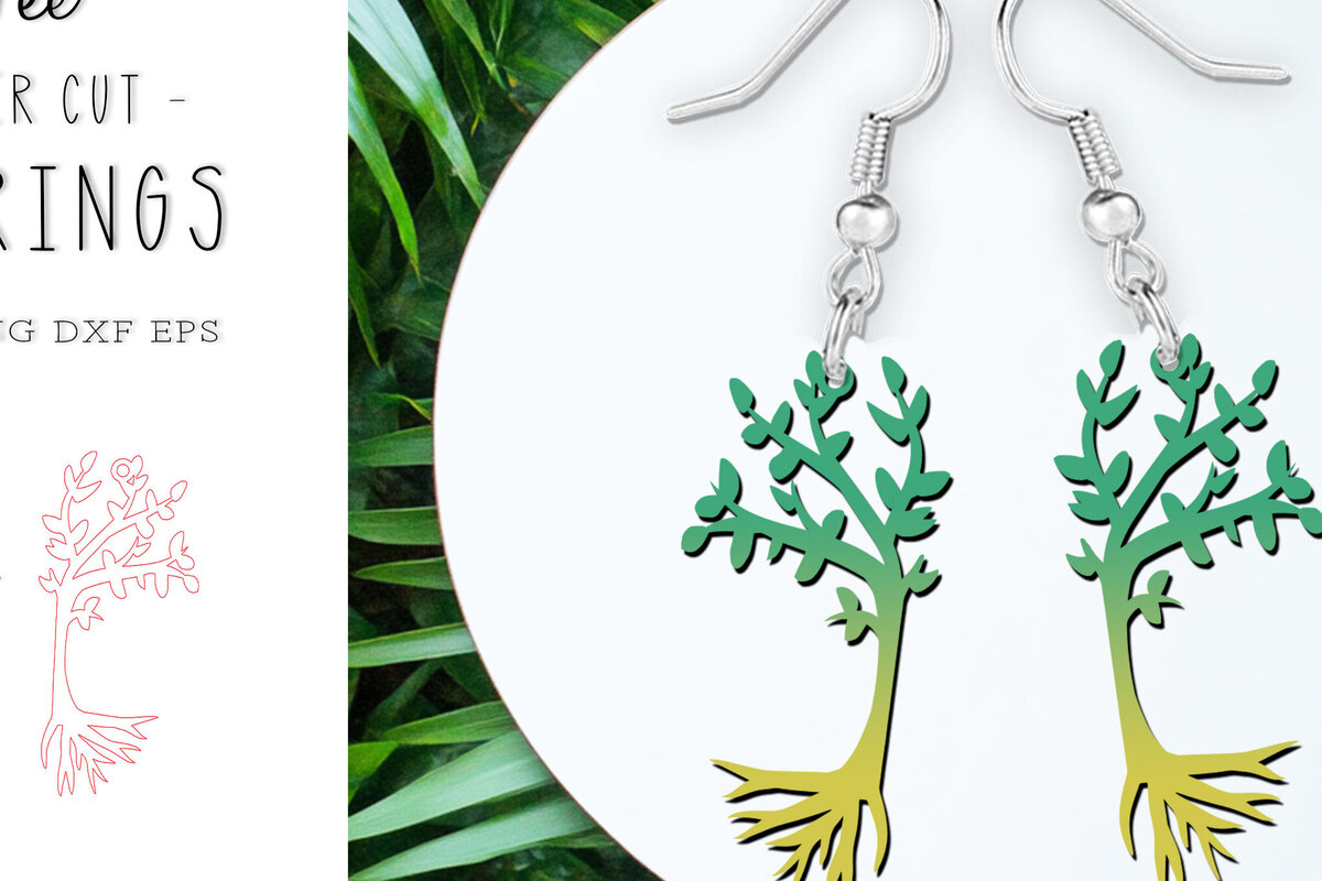 Σετ των 3 Intra απο ξύλο plywood 3mm-4mm πάχος – Σκουλαρίκια Boho με κλαδί δέντρου με Δίασταση  5x5 cm INTRAFABR-121595481