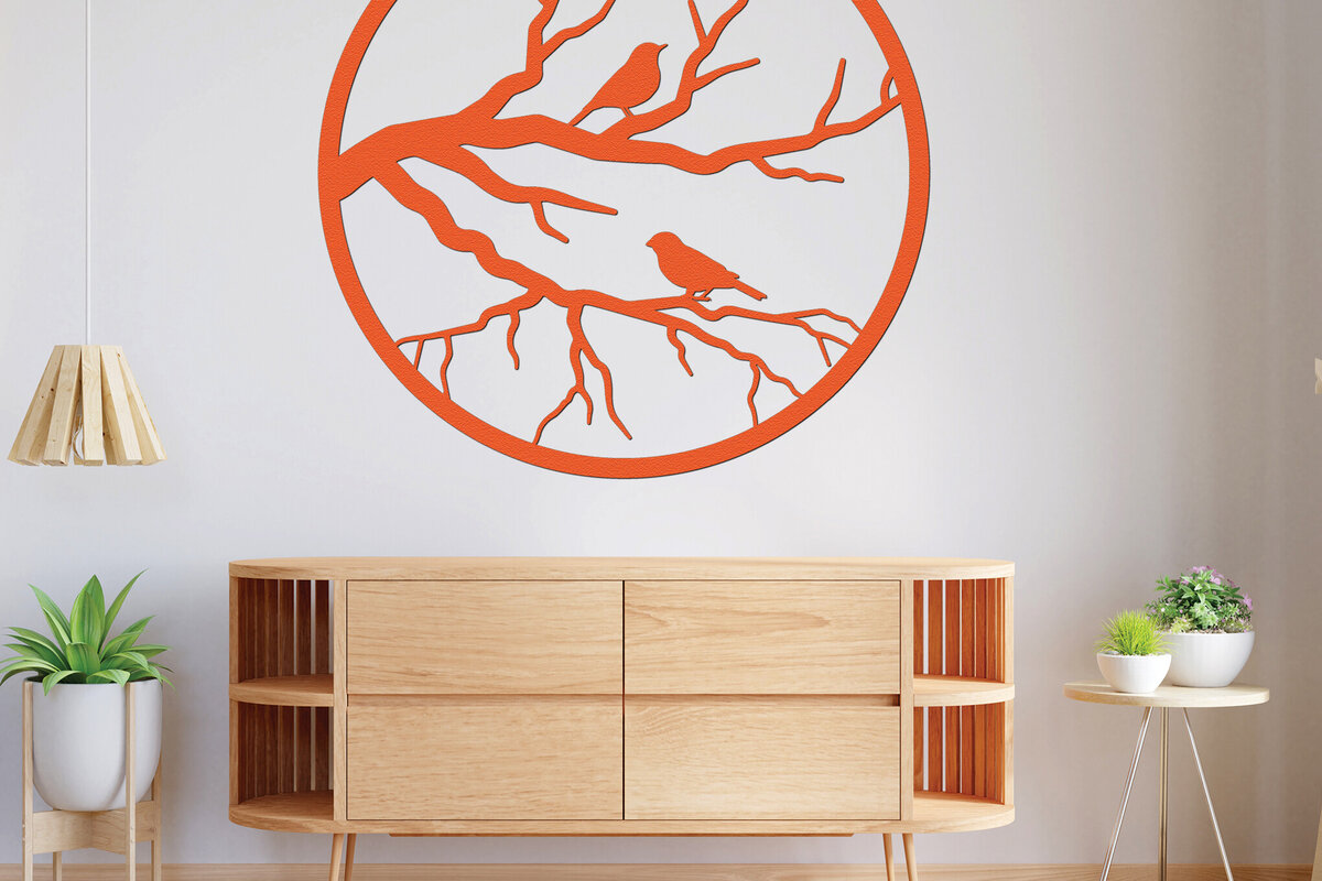 Σετ των 2 Intra απο ξύλο plywood 3mm-4mm πάχος –  κοπής χαρτιού με λέιζερ κλαδιά δέντρων 11 Δίασταση  20x20 cm INTRAFABR-77544091