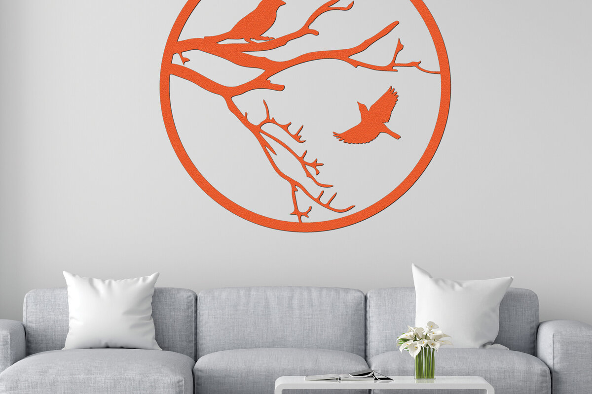 Σετ των 2 Intra απο ξύλο plywood 3mm-4mm πάχος –  κοπής χαρτιού με λέιζερ κλαδιά δέντρων 12 Δίασταση  20x20 cm INTRAFABR-77544157