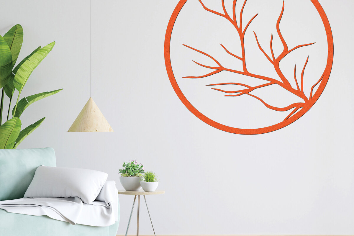 Σετ των 2 Intra απο ξύλο plywood 3mm-4mm πάχος –  κοπής χαρτιού με λέιζερ κλαδιά δέντρων 9 Δίασταση  20x20 cm INTRAFABR-77534493