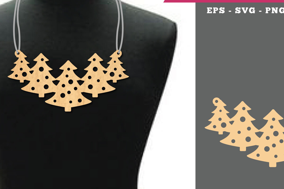 Σετ των 2 Intra απο ξύλο plywood 3mm-4mm πάχος – Κολιέ με λέιζερ δέντρο με  Δίασταση  20x20 cm INTRAFABR-107491484