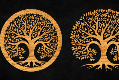 Σετ των 2 Intra απο ξύλο plywood 3mm-4mm πάχος – Αρχείο CUT Cut Tree Δίασταση  20x20 cm INTRAFABR-99119688