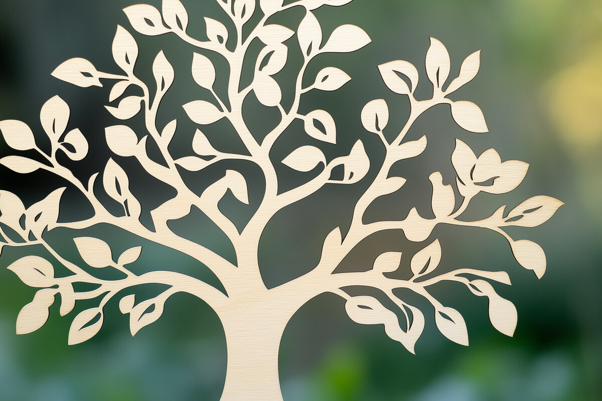 Σετ των 2 Intra απο ξύλο plywood 3mm-4mm πάχος – Αρχείο αποκοπής με λέιζερ δέντρου Δίασταση  20x20 cm INTRAFABR-111584158