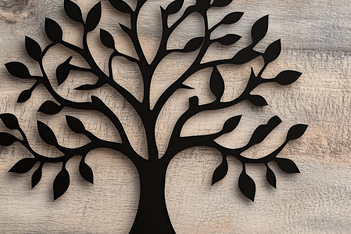 Σετ των 2 Intra απο ξύλο plywood 3mm-4mm πάχος – Αρχείο αποκοπής με λέιζερ δέντρου Δίασταση  20x20 cm INTRAFABR-111607489