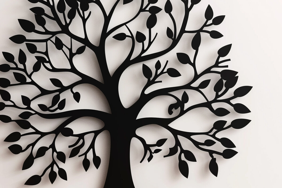 Σετ των 2 Intra απο ξύλο plywood 3mm-4mm πάχος – Αρχείο αποκοπής με λέιζερ δέντρου Δίασταση  20x20 cm INTRAFABR-92330902