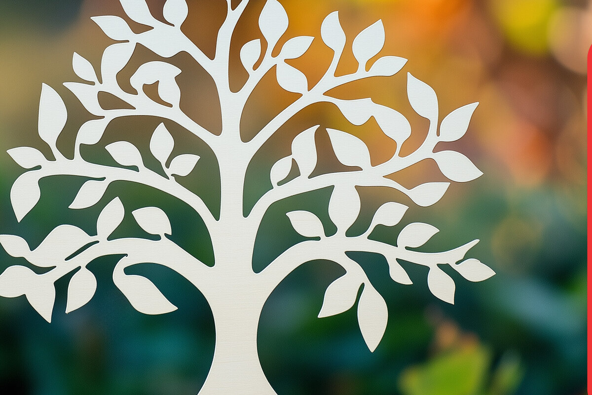 Σετ των 2 Intra απο ξύλο plywood 3mm-4mm πάχος – Αρχείο αποκοπής με λέιζερ δέντρου Δίασταση  20x20 cm INTRAFABR-111607924