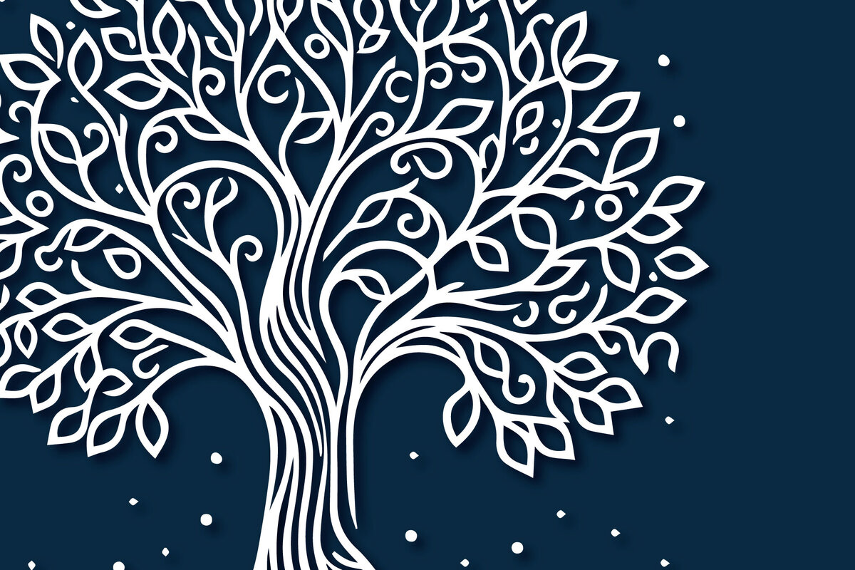 Σετ των 2 Intra απο ξύλο plywood 3mm-4mm πάχος – Αρχείο κοπής δέντρου με λέιζερ Δίασταση  20x20 cm INTRAFABR-96880370