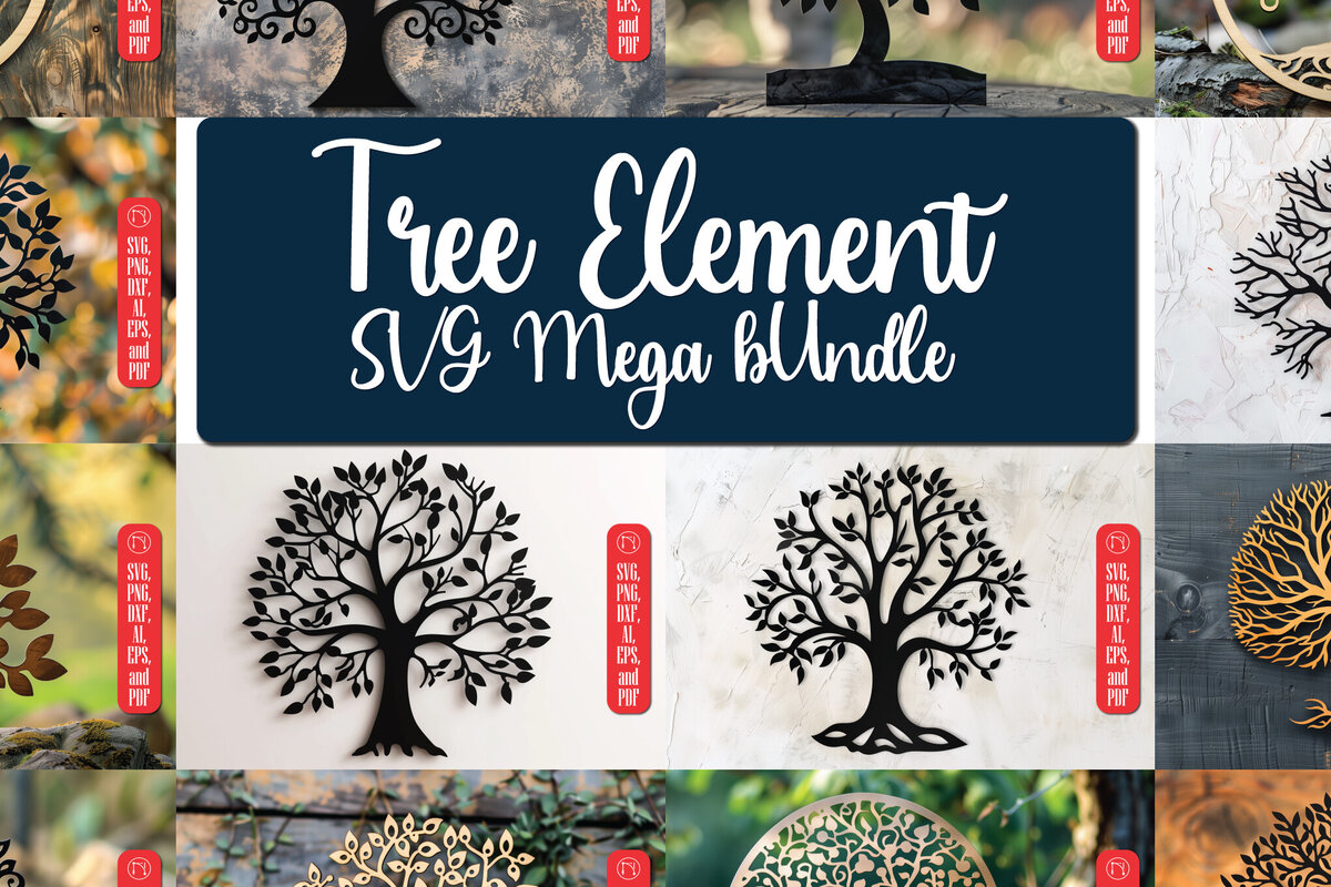 Σετ των 2 Intra απο ξύλο plywood 3mm-4mm πάχος – Πακέτο Mega Cut Tree Δίασταση  20x20 cm INTRAFABR-92342782