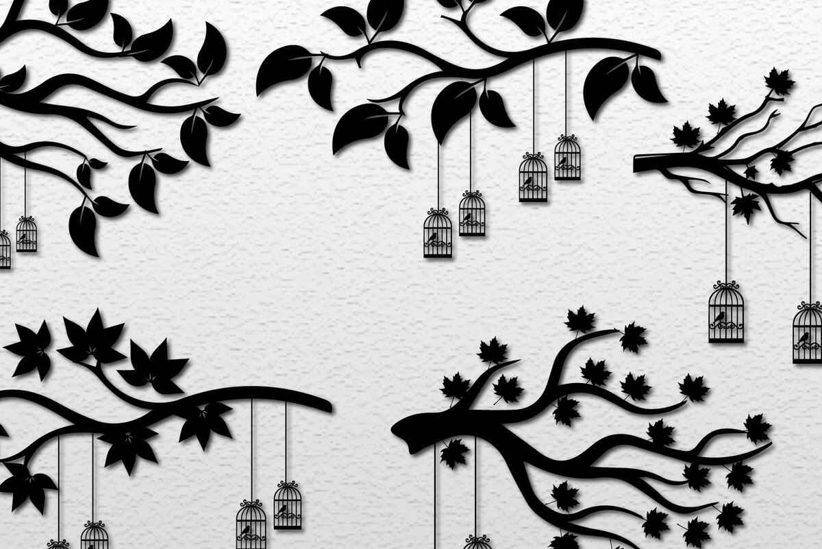 Intra απο ξύλο plywood 3mm-4mm πάχος – Tree of Bird Wall Art Interior Art Δίασταση  40x30 cm INTRAFABR-29732815