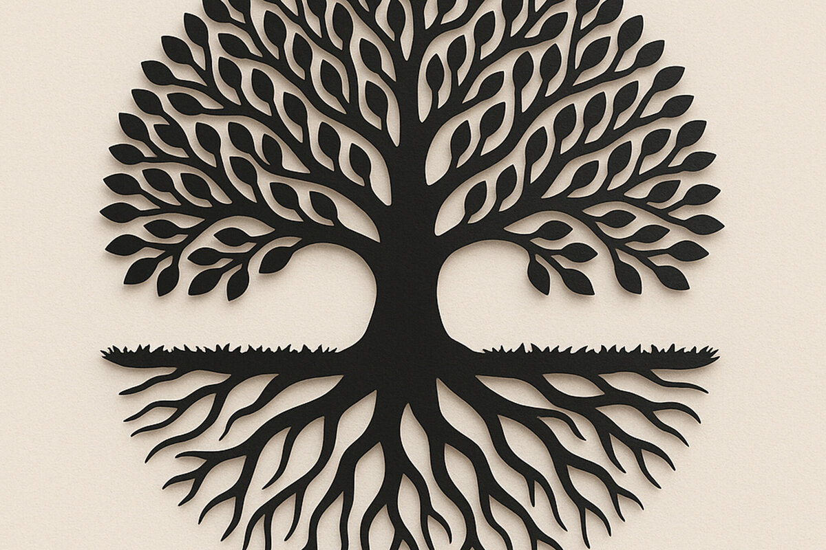 Σετ των 2 Intra απο ξύλο plywood 3mm-4mm πάχος – Διακόσμηση τοίχου Tree of Life Δίασταση  40x30 cm INTRAFABR-122379977