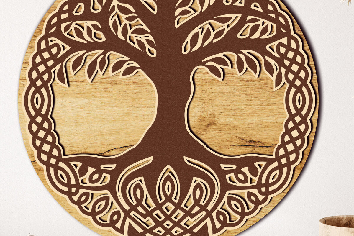 Intra απο ξύλο plywood 3mm-4mm πάχος – Διακόσμηση τοίχου Tree of Life Δίασταση  40x30 cm INTRAFABR-104131683