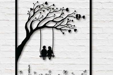 Intra απο ξύλο plywood 3mm-4mm πάχος – Εσωτερική διακόσμηση τοίχου Tree of Life Δίασταση  40x30 cm INTRAFABR-28542893