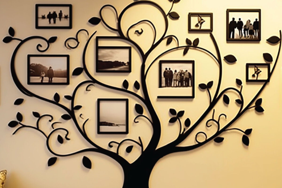 Intra απο ξύλο plywood 3mm-4mm πάχος – Δέντρο Κορνίζα Διακόσμηση Τοίχου Δίασταση  40x30 cm INTRAFABR-89779672