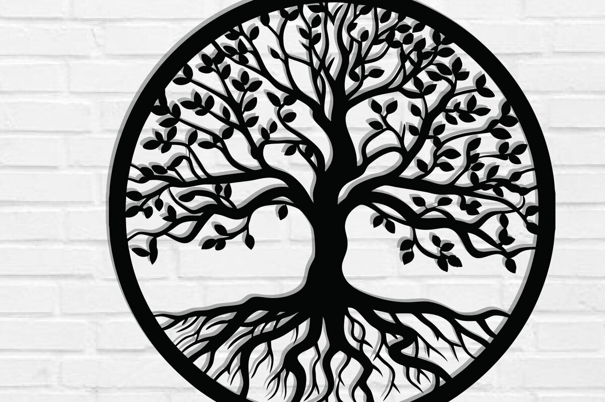 Intra απο ξύλο plywood 3mm-4mm πάχος – Διακόσμηση τοίχου δέντρου με λέιζερ Δίασταση  40x30 cm INTRAFABR-117464391