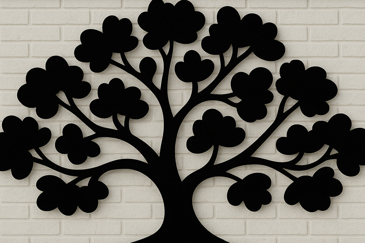 Intra απο ξύλο plywood 3mm-4mm πάχος –  κοπής με λέιζερ πάνελ τοίχου δέντρου Δίασταση  40x30 cm INTRAFABR-120762595