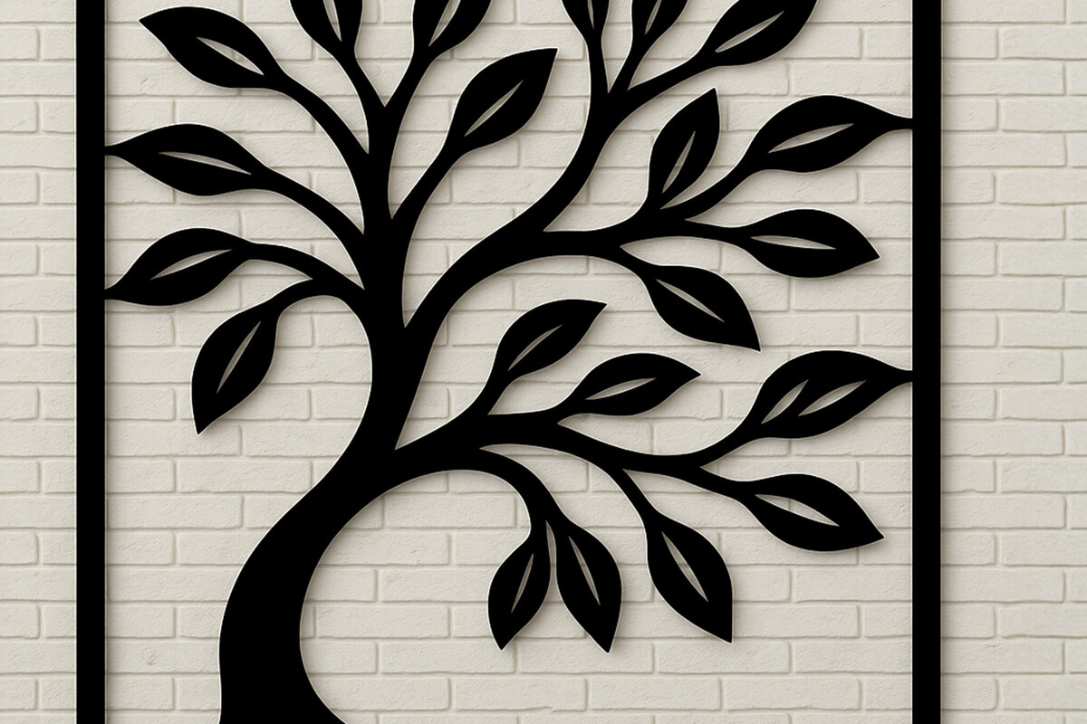 Intra απο ξύλο plywood 3mm-4mm πάχος –  κοπής με λέιζερ πάνελ τοίχου δέντρου Δίασταση  40x30 cm INTRAFABR-120762699