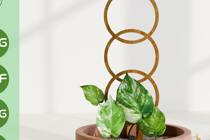 Σετ των 2 Intra απο ξύλο plywood 3mm-4mm πάχος – Καφασωτά για αναρρίχηση φυτών με λέιζερ Δίασταση  20x20 cm INTRAFABR-98906312