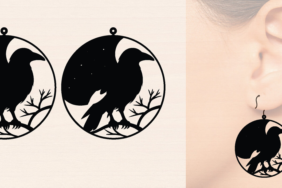 Σετ των 3 Intra απο ξύλο plywood 3mm-4mm πάχος – Μοντέρνα Ξύλινα Σκουλαρίκια Bird Δίασταση  5x5 cm INTRAFABR-117189766