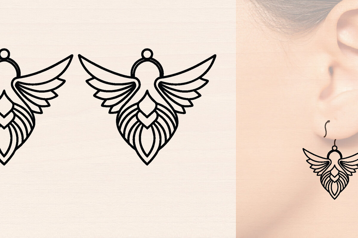 Σετ των 3 Intra απο ξύλο plywood 3mm-4mm πάχος – Μοντέρνα Ξύλινα Σκουλαρίκια Bird Δίασταση  5x5 cm INTRAFABR-117189197