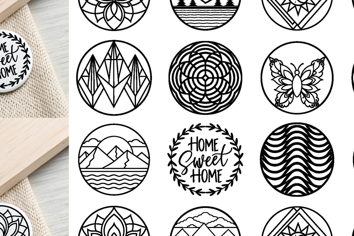 Σετ των 3 Intra απο ξύλο plywood 3mm-4mm πάχος – Πακέτο με μοντέρνο μπρελόκ Δίασταση  5x5 cm INTRAFABR-120221180