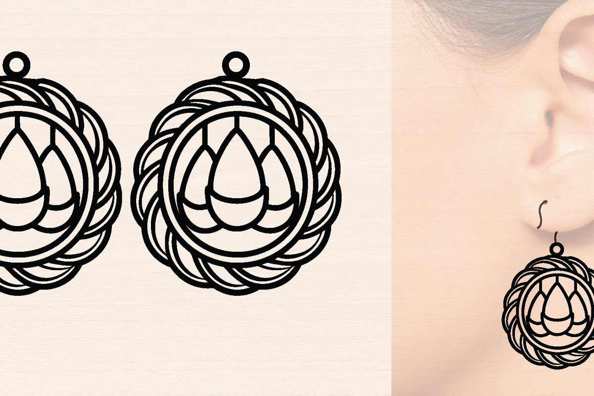 Σετ των 3 Intra απο ξύλο plywood 3mm-4mm πάχος – Μοντέρνα Ξύλινα Σκουλαρίκια Δίασταση  5x5 cm INTRAFABR-117188785