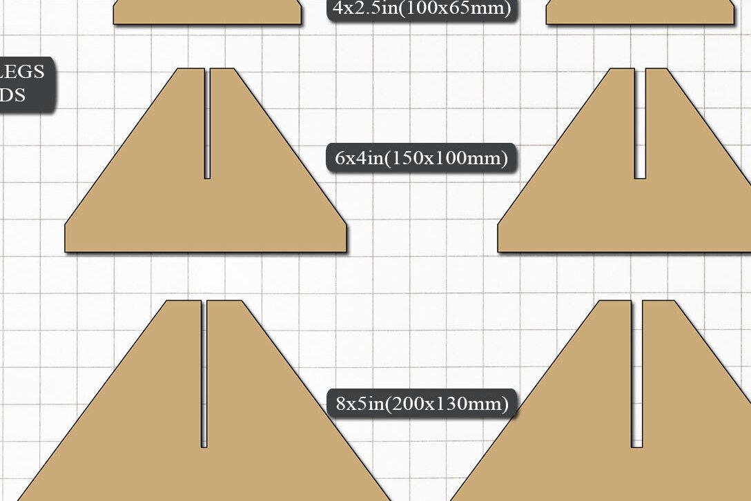 Σετ των 2 Intra απο ξύλο plywood 3mm-4mm πάχος – Τρίγωνα πόδια για βάσεις / Πόδι για πλαίσιο Δίασταση  20x20 cm INTRAFABR-79679212