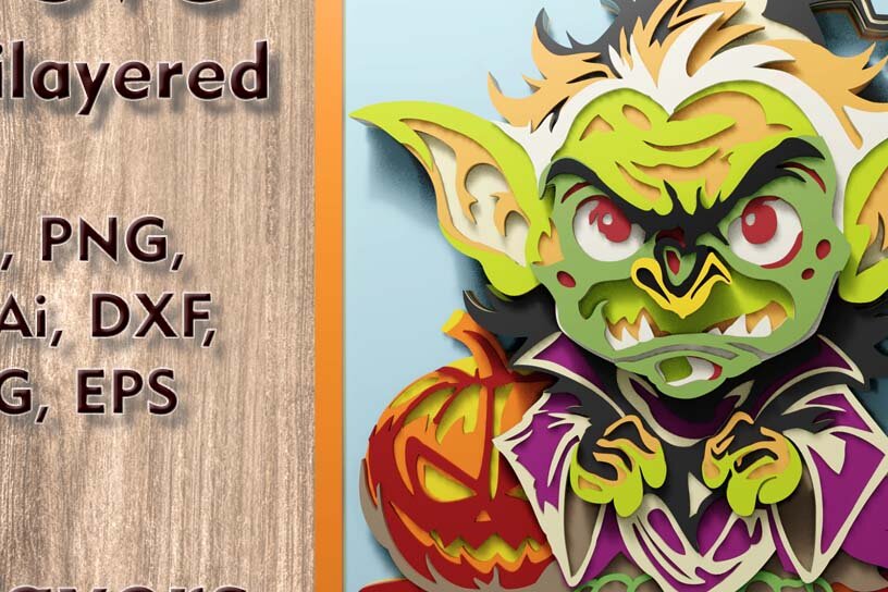 Σετ των 2 Intra απο ξύλο plywood 3mm-4mm πάχος – Troll 3D MultilayerFiles Δίασταση  20x20 cm INTRAFABR-110903739