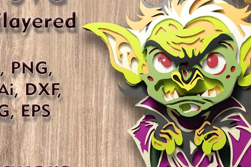 Σετ των 2 Intra απο ξύλο plywood 3mm-4mm πάχος – Troll Multilayer 3D Files Δίασταση  20x20 cm INTRAFABR-112119495