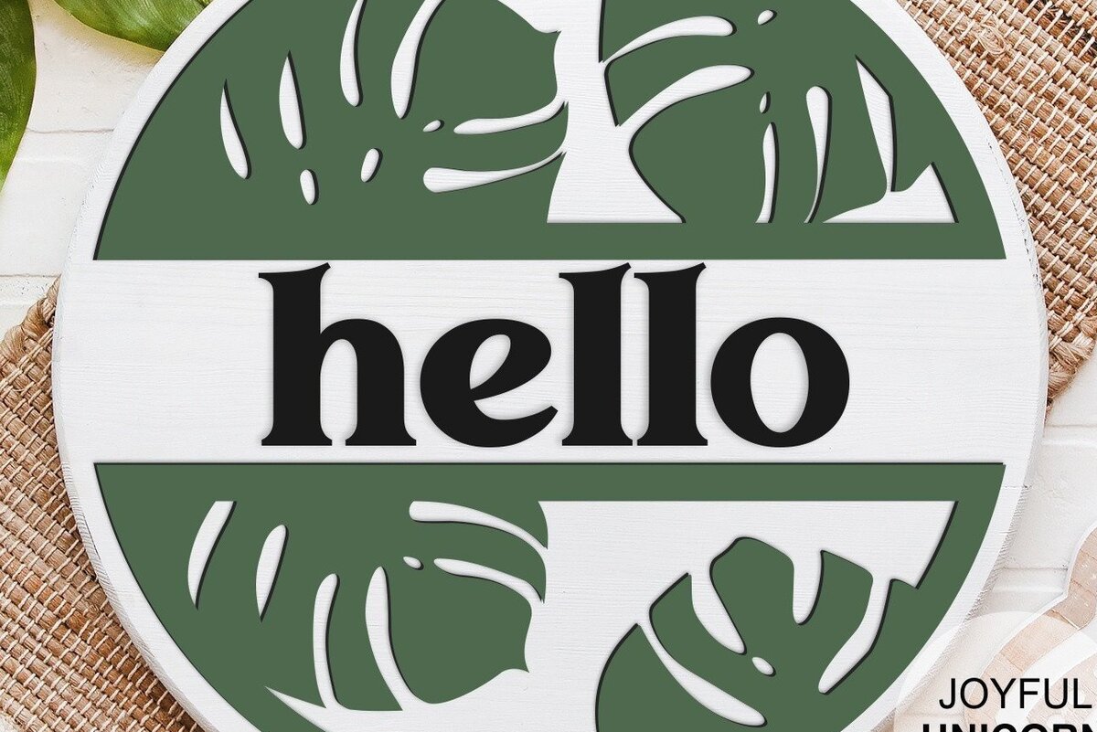 Σετ των 2 Intra απο ξύλο plywood 3mm-4mm πάχος – Τροπικό σημάδι πόρτας Δίασταση  20x20 cm INTRAFABR-31922390