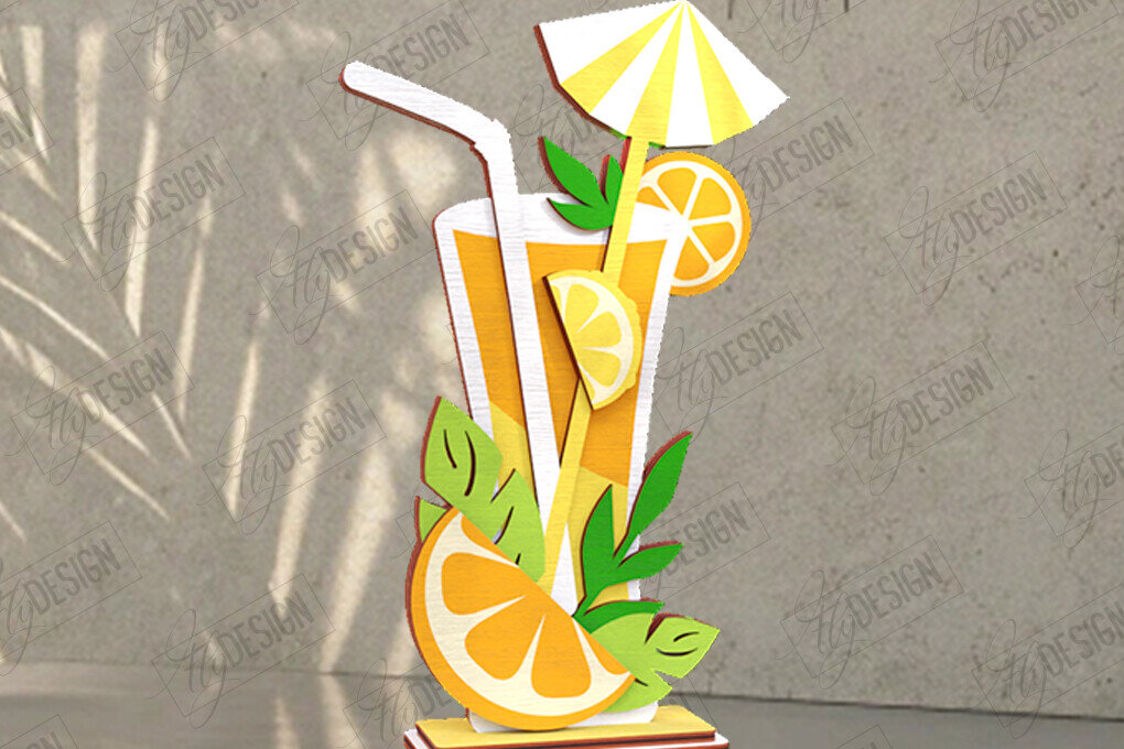 Σετ των 2 Intra απο ξύλο plywood 3mm-4mm πάχος – Τροπική στρώση ποτό κοπής με λέιζερ Δίασταση  20x20 cm INTRAFABR-122085392