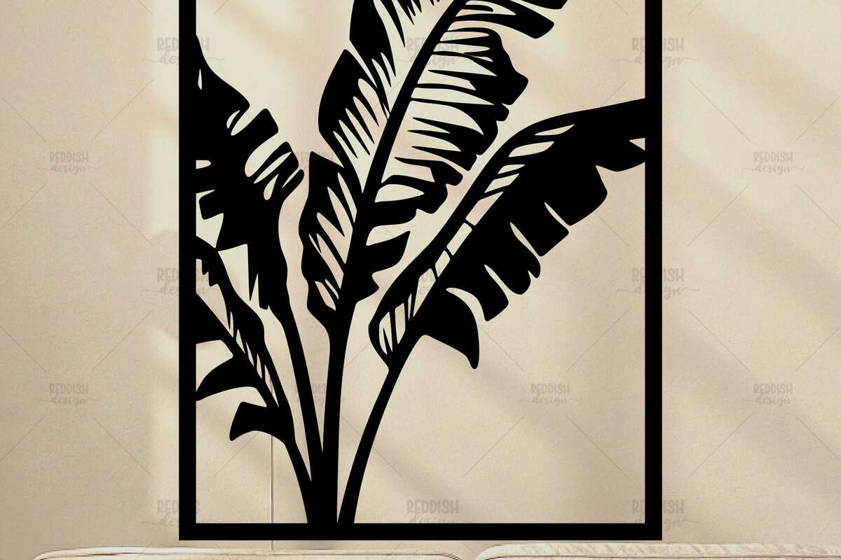 Σετ των 2 Intra απο ξύλο plywood 3mm-4mm πάχος – Tropical Leaf Wall Art | Δίασταση  40x30 cm INTRAFABR-120353728
