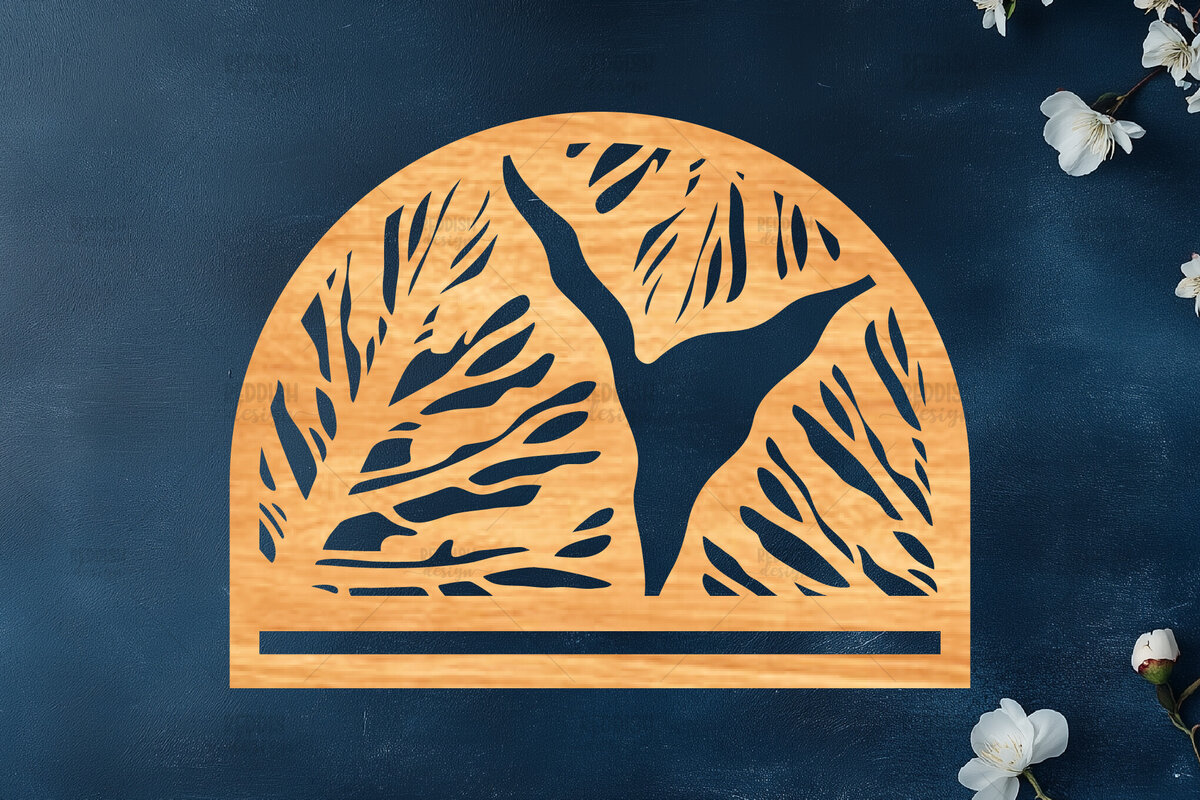 Σετ των 2 Intra απο ξύλο plywood 3mm-4mm πάχος – Tropical Macrame Holder Cut Laser Δίασταση  20x20 cm INTRAFABR-122193301