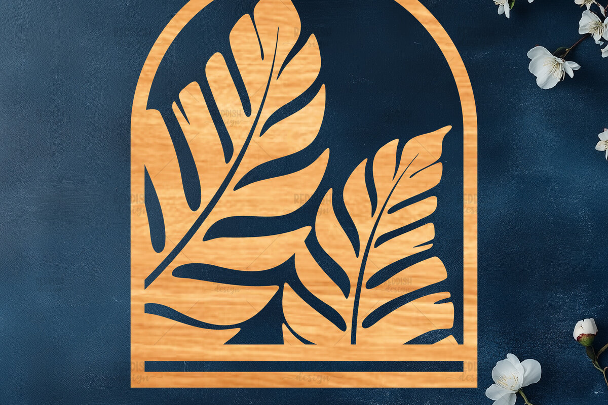 Σετ των 2 Intra απο ξύλο plywood 3mm-4mm πάχος – Tropical Macrame Holder Cut Laser Δίασταση  20x20 cm INTRAFABR-122193337