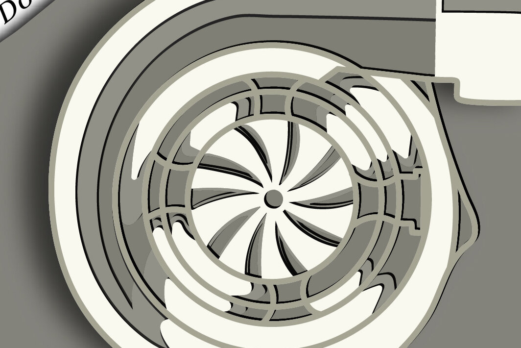 Σετ των 2 Intra απο ξύλο plywood 3mm-4mm πάχος – Turbine Multilayer/3D Layered Δίασταση  20x20 cm INTRAFABR-61873610